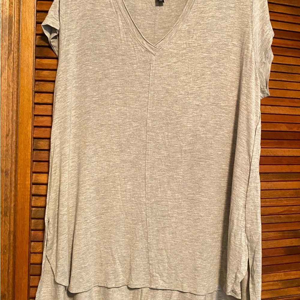Massimo Gray V-Neck Women's Top